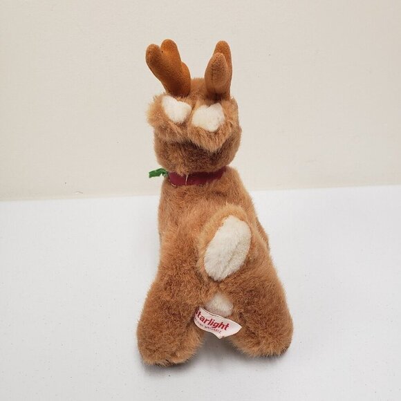 Russ Berrie Starlight Reindeer Eyelashes Christmas Holiday Vintage Korea Plush - Picture 3 of 14